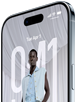 iPhone Air, face avant, côté, présentant le design tout écran, écran verrouillé affiché